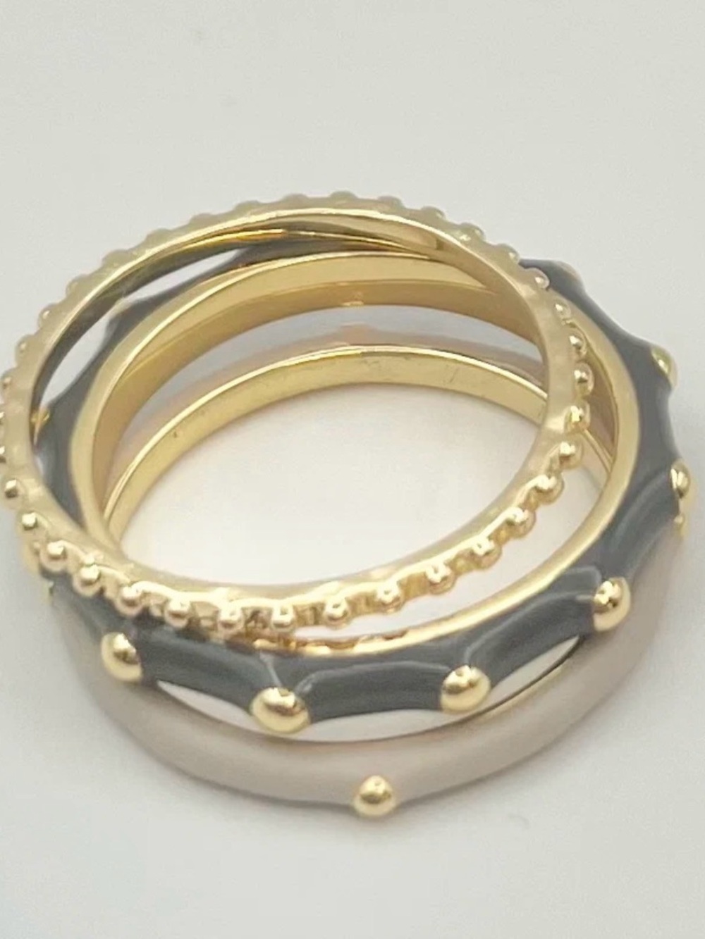 Gorjana GRAY RING STACK - SIZE 6 AND 6.5